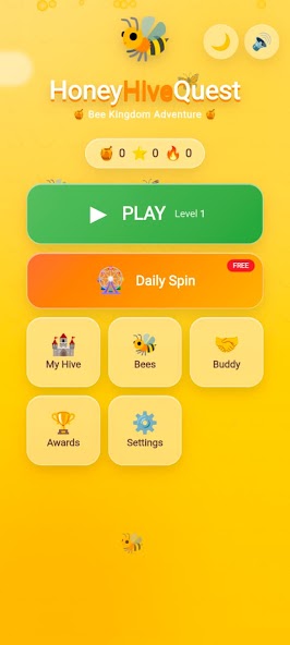 Menu gry Honey Hive Quest